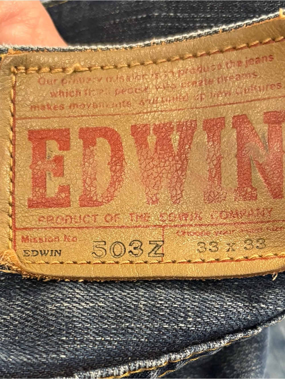 vintage Edwin 503X straight leg 33x33 Levi